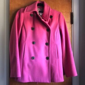 J. Crew Wool Blend Pink Peacoat